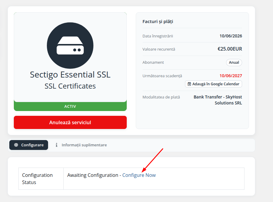 SSL configuration
